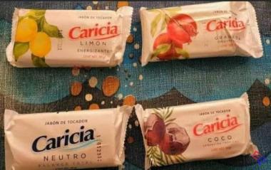 Jabón 🧼 Caricia , Coco, Limón, Granada y Neutro , de 90g