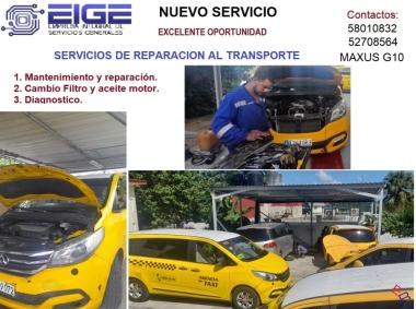Mantenimiento y reparación de vehiculos maxus G10