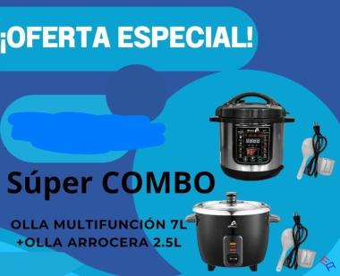 💥Súper Combo💥 ‼️Olla multifunción 7L y Olla arrocera 2.5 L