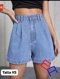 Shorts de mezclilla no elastizado de mujer